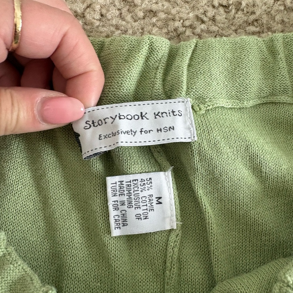 Storybook Knits Vintage Grandmacore Green High Rise Pants - Picture 3 of 5